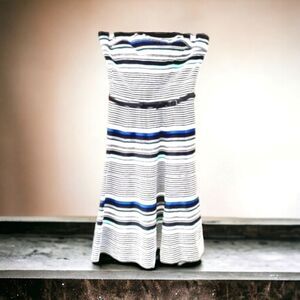 White House Black Market Sleeveless Stripped Mini dress.